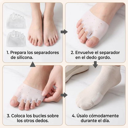 Separadores de Dedo de Silicona para Juanetes