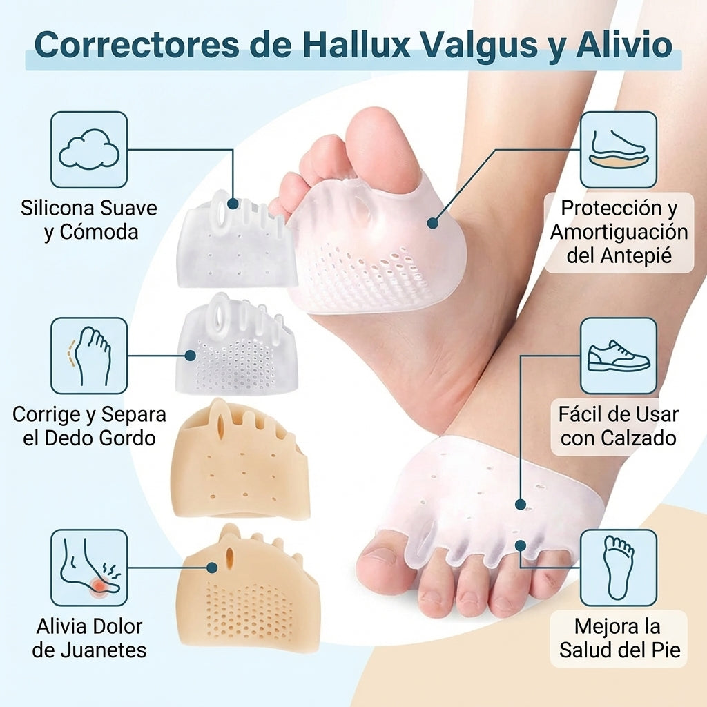 Separadores de Dedo de Silicona para Juanetes